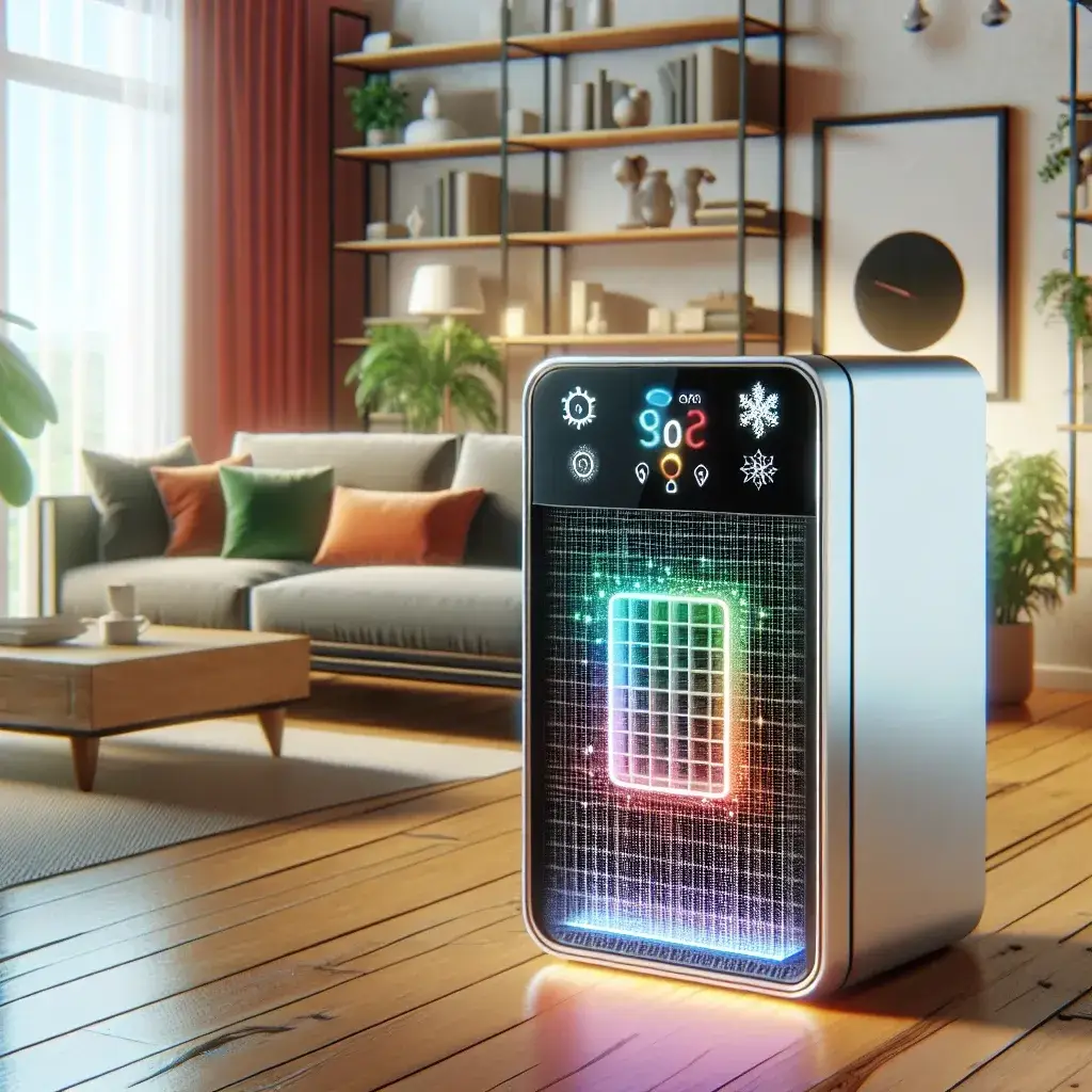 "Philips AC pintar terbaru dengan sensor kualitas udara bawaan, menampilkan desain modern dan teknologi canggih, ideal untuk meningkatkan kenyamanan dan kesehatan dalam ruangan."