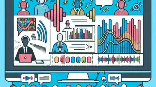 "Google Meet real-time transcription feature with speaker separation showcased in an interface screenshot, highlighting enhanced accessibility and collaboration tools for virtual meetings."